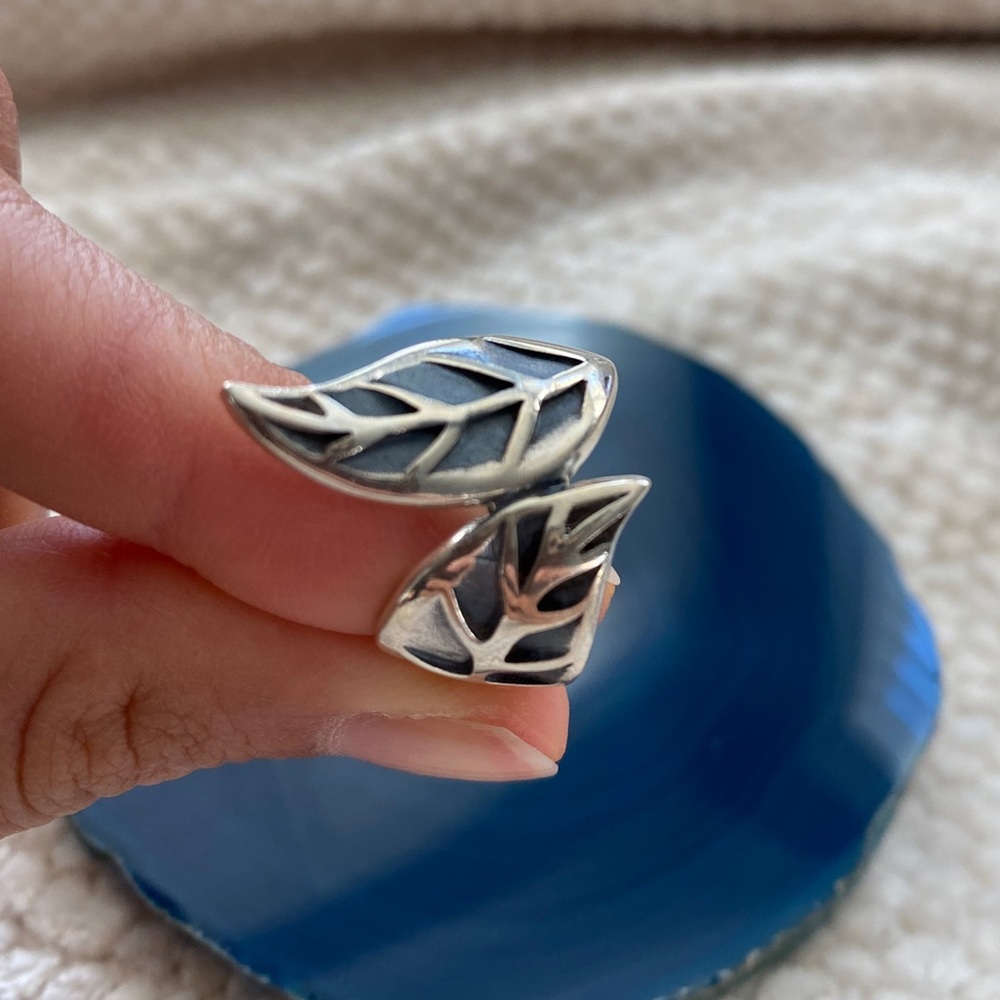 Intertwined Leaf Ring Sterling Silver - image 5